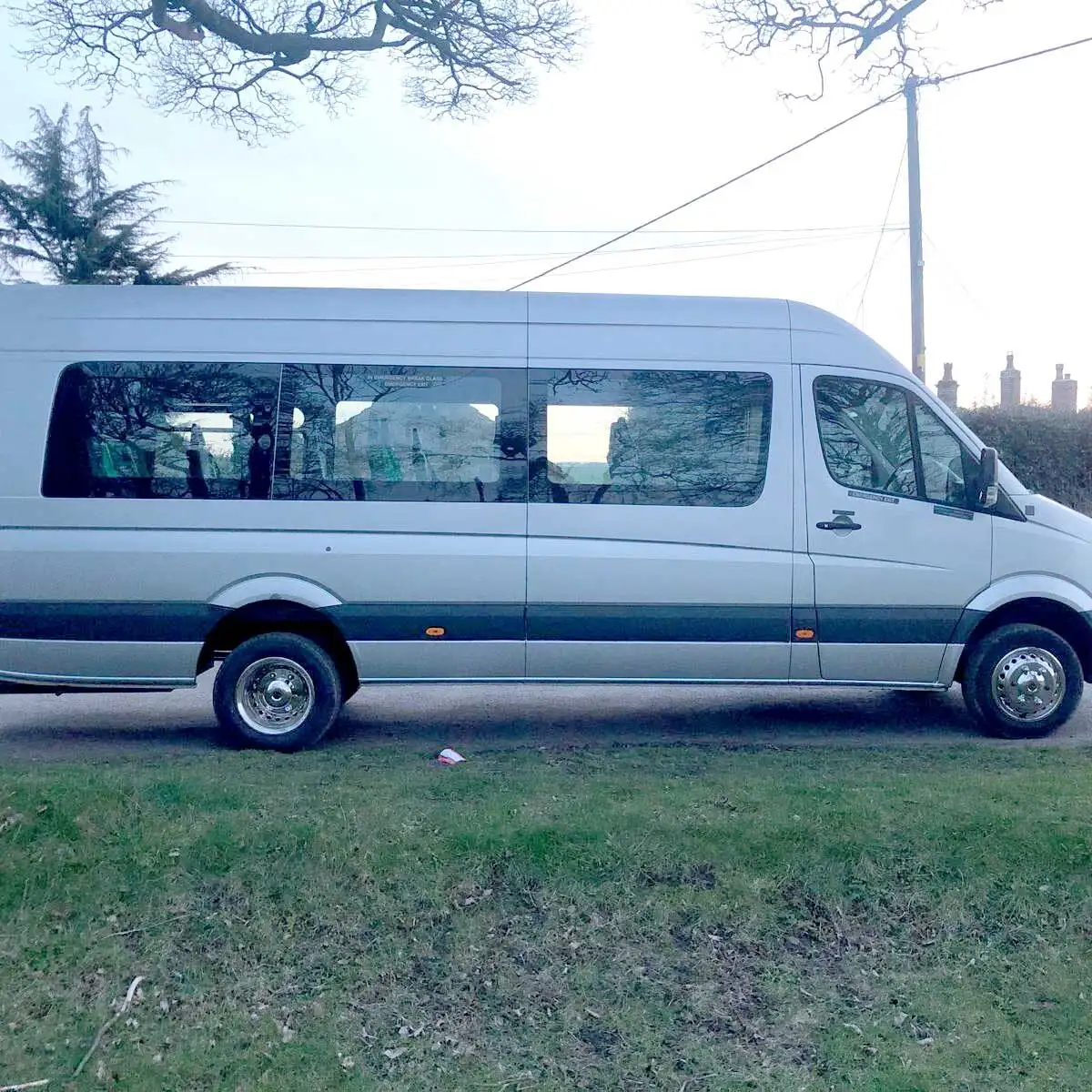 Side view of wheelchair-accessible van